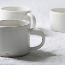 Load image into Gallery viewer, handmade small white coffee mug