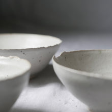 Load image into Gallery viewer, delicate white bowl with imperfect rim