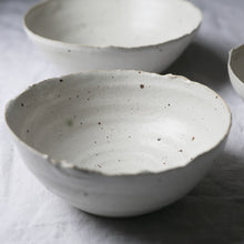 Load image into Gallery viewer, delicate white bowl with imperfect rim