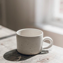 Load image into Gallery viewer, handmade white speckled coffee mug