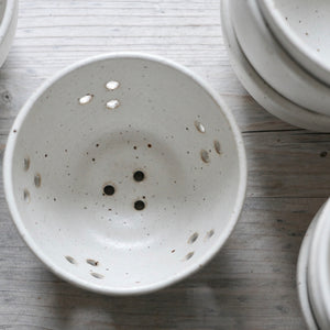 berry bowl small white clay