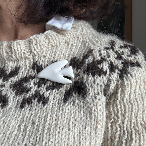 Peace Dove Porcelain Brooch