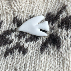 Peace Dove Porcelain Brooch