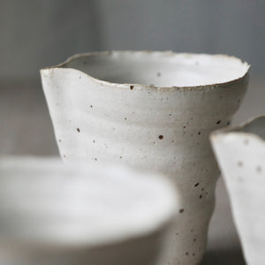 flecked jug with raw edge