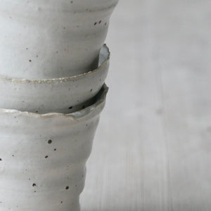 flecked jug with raw edge