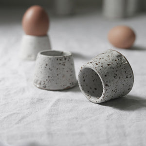 egg cup flecked quail shell