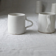 Load image into Gallery viewer, handmade simple shiny white mug