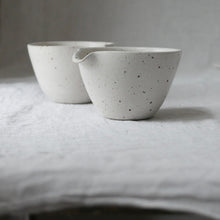 Load image into Gallery viewer, simple white small speckled pouring bowl