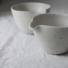 Load image into Gallery viewer, simple white small speckled pouring bowl