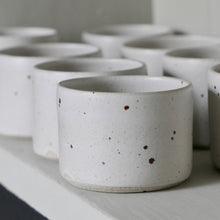 Load image into Gallery viewer, white flecked coffee tumbler