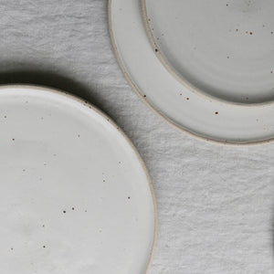 white flecked large plate