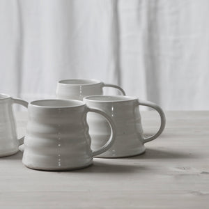 handmade shiny white espresso mug
