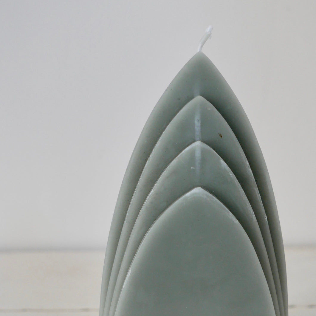 Sanne Hop beeswax candle without base ~ jade