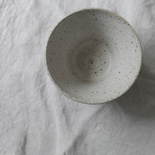 Load image into Gallery viewer, white flecked fluted small bowl in matt glaze
