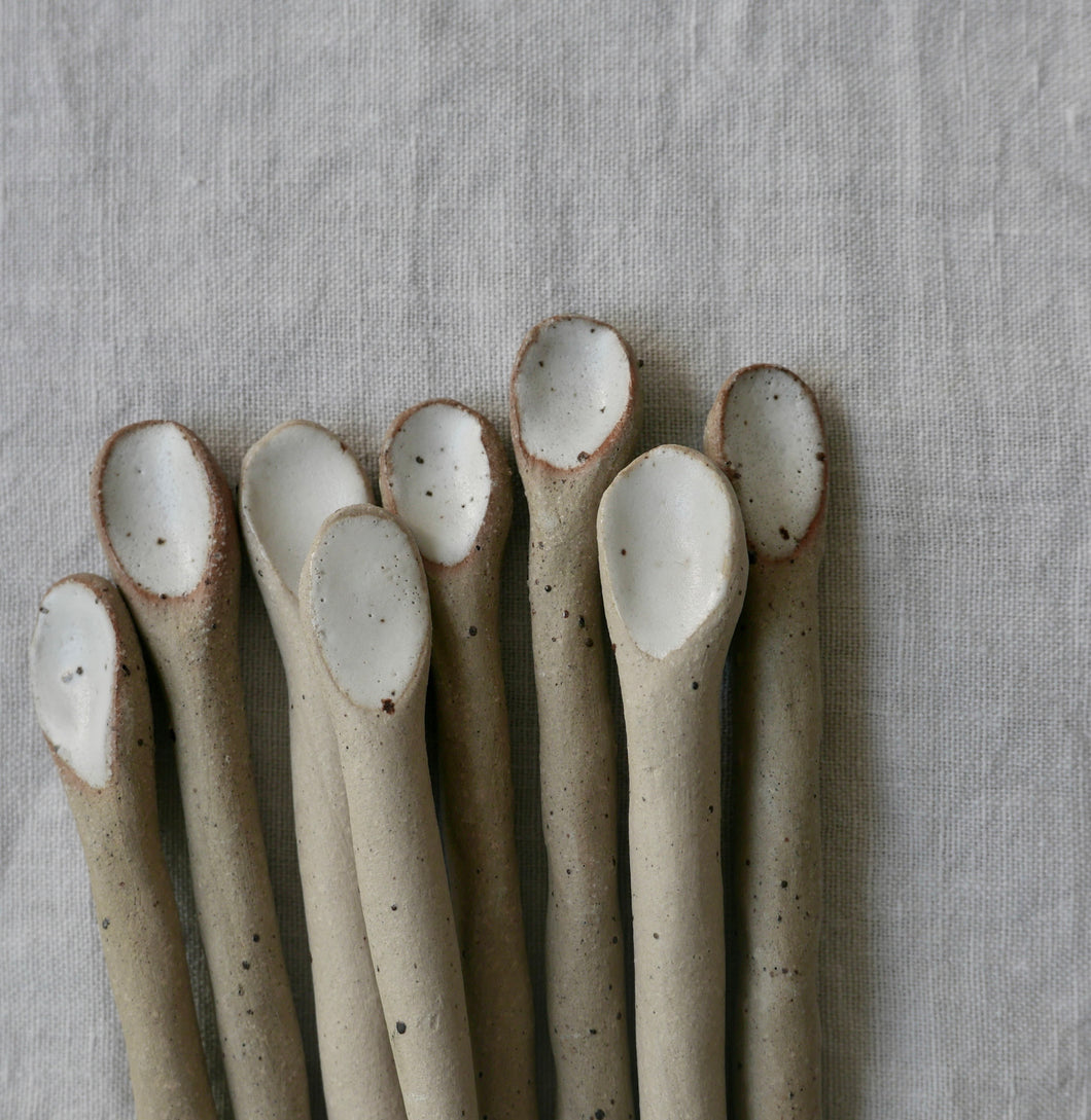 white flecked spoon