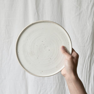white flecked large plate