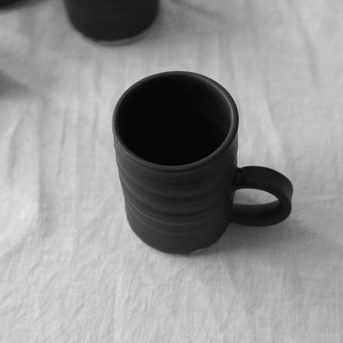 black matt espresso mug