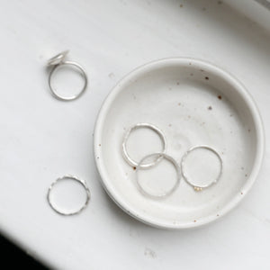 simple white ring dish