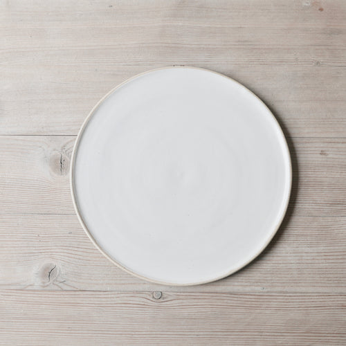 simple smooth white side plate