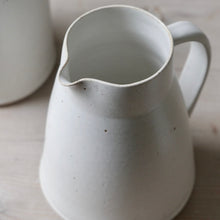 Load image into Gallery viewer, large white speckled stoneware jug