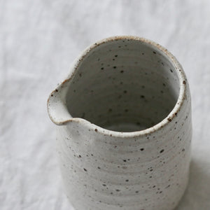 speckled matte white simple jug